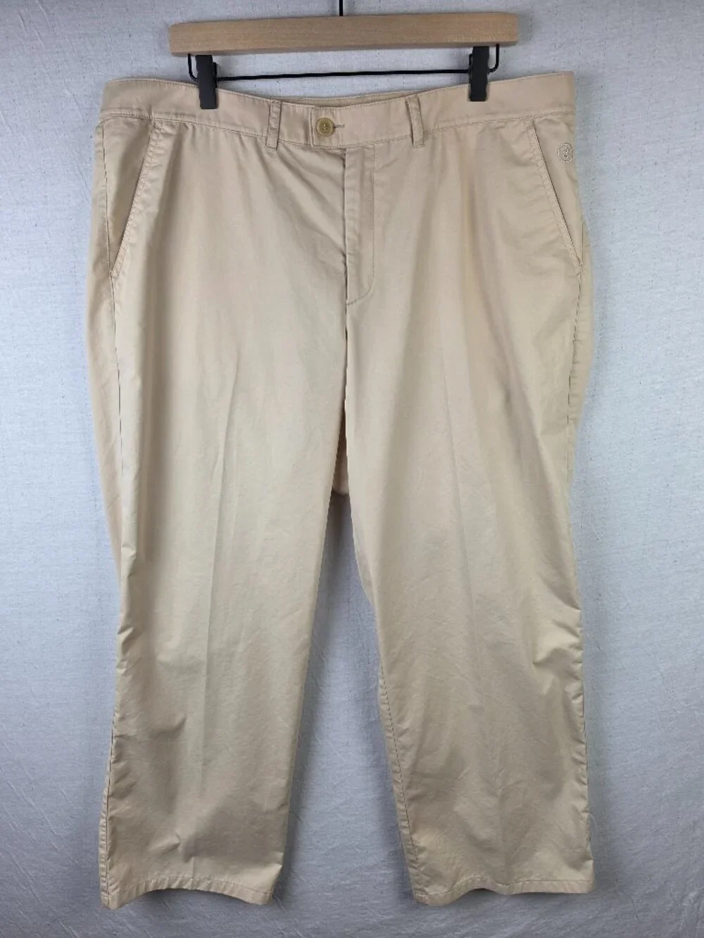 BOGNER Chinos Pants Lightweight Cotton Blend Beige size 40 *Inseam 27 Preppy